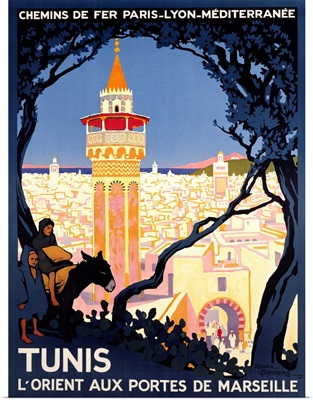 Tunis, Vintage Poster, by Roger Broders