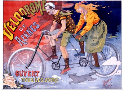 Velodrome de Rennes, Vintage Poster, by Menard