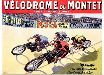 Velodrome du Mont, Bike Race, Vintage Poster, by Marcellin Auzolle