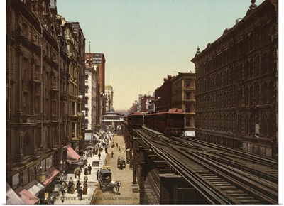 Wabash Avenue North From Adams Street, Chicago