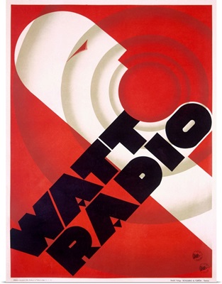 Watt Radio Station, Vintage Poster