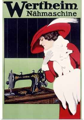 Wertheim, Sewing Machine, Vintage Poster
