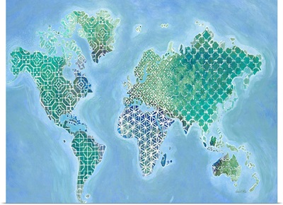 Global Patterned World Map