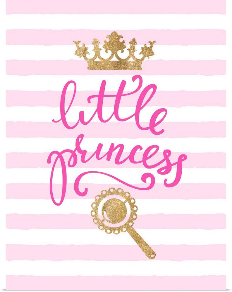 "Little Princess" in pink, white, and gold.