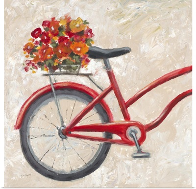Red Floral Bicycle