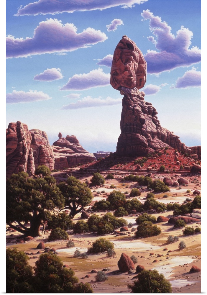 A view of Balancing Rock in Arches National Park.