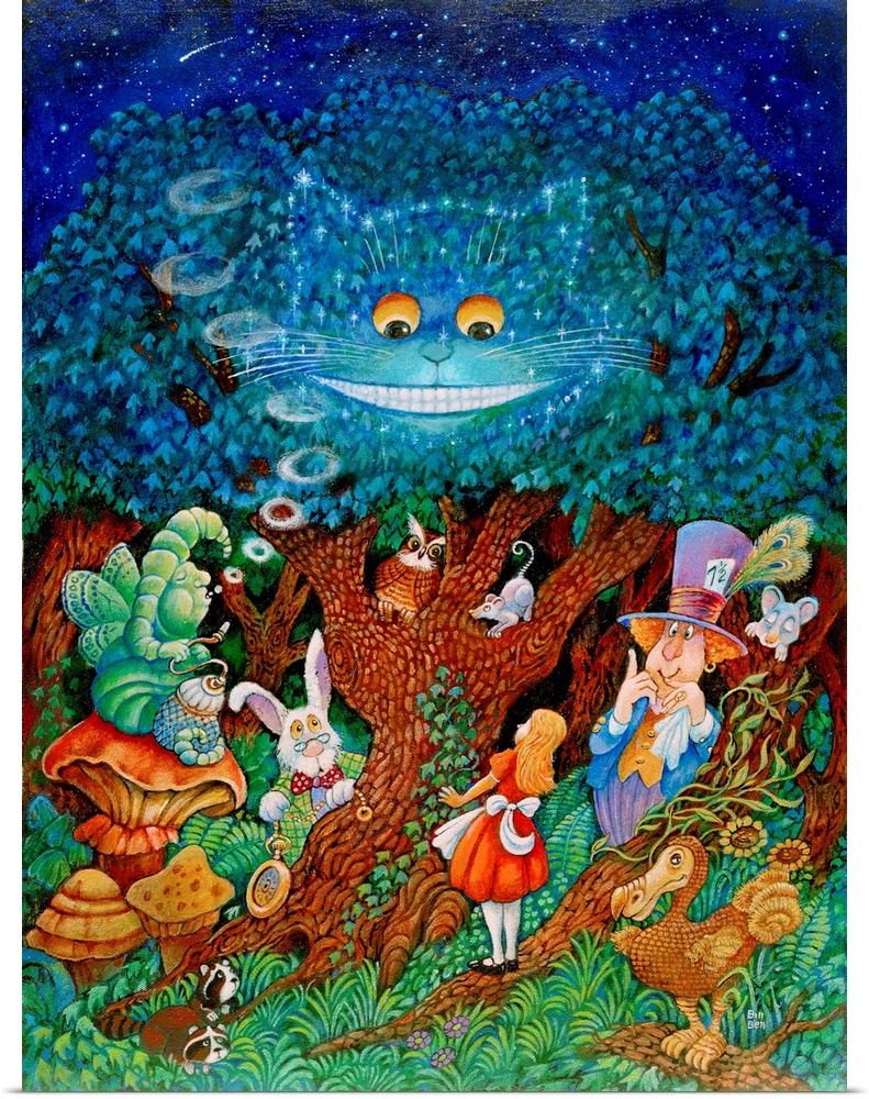 Alice and the Cheshire Cat.