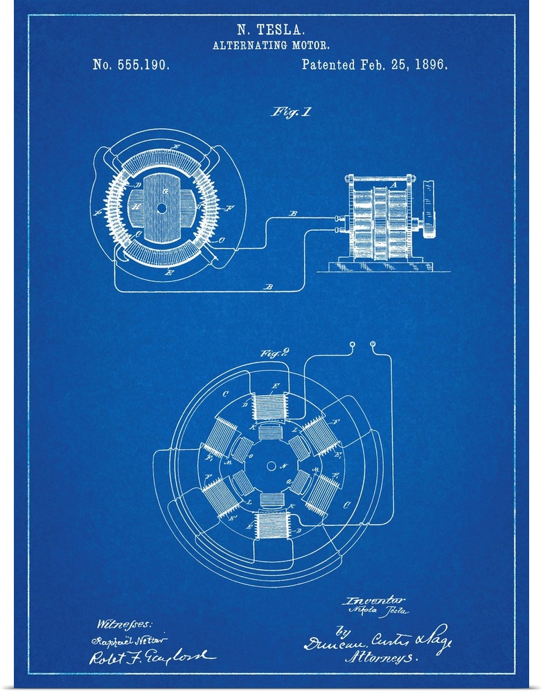 Illustrated blueprints and wiring diagram for an alternating motor.