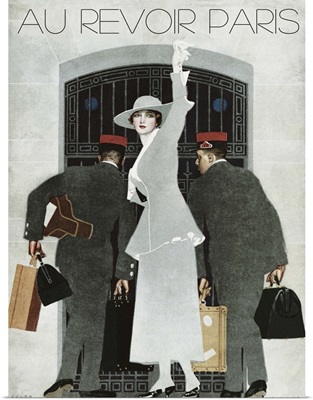 Au Revoir Paris - Vintage Travel Advertisement