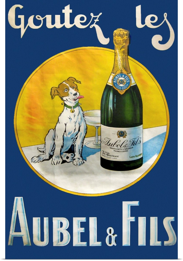Vintage poster advertisement for Aubel.