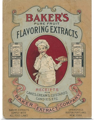 Baker's Flavoring Abstracts - Vintage Advertisement