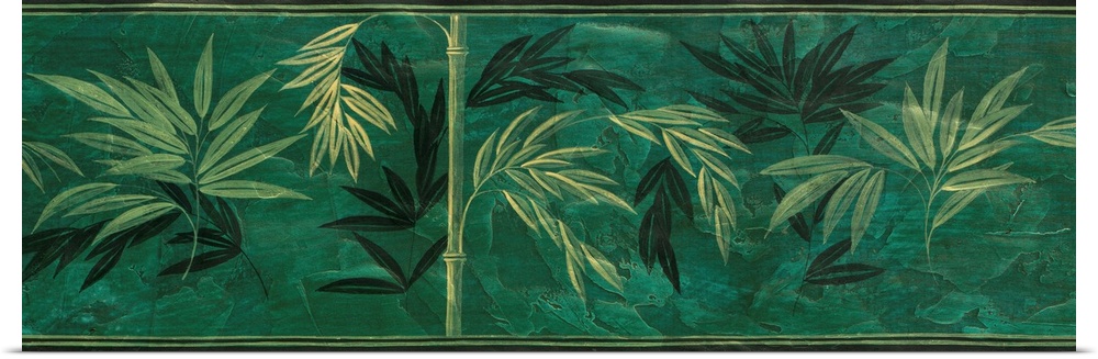 Artwork of bamboo in green.