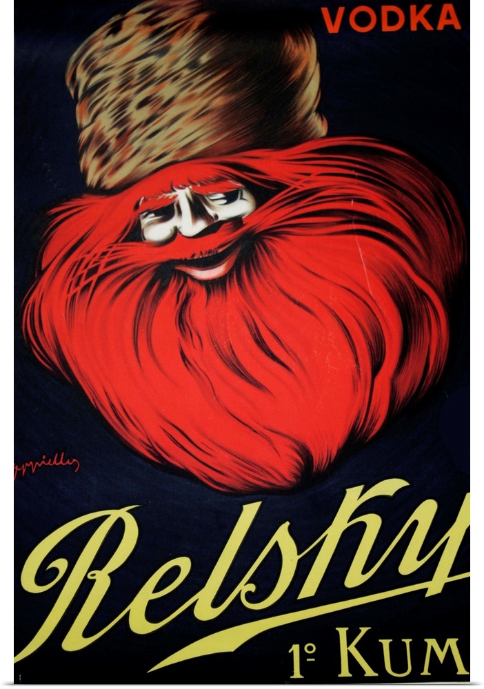 Vintage poster advertisement for Belsky Vodka Ret.