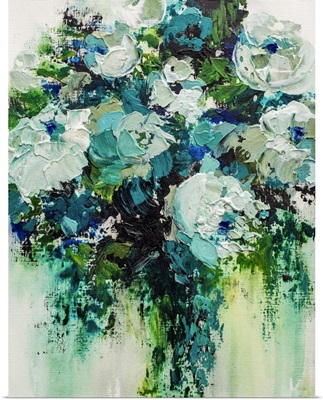 Blue Abstract Floral I