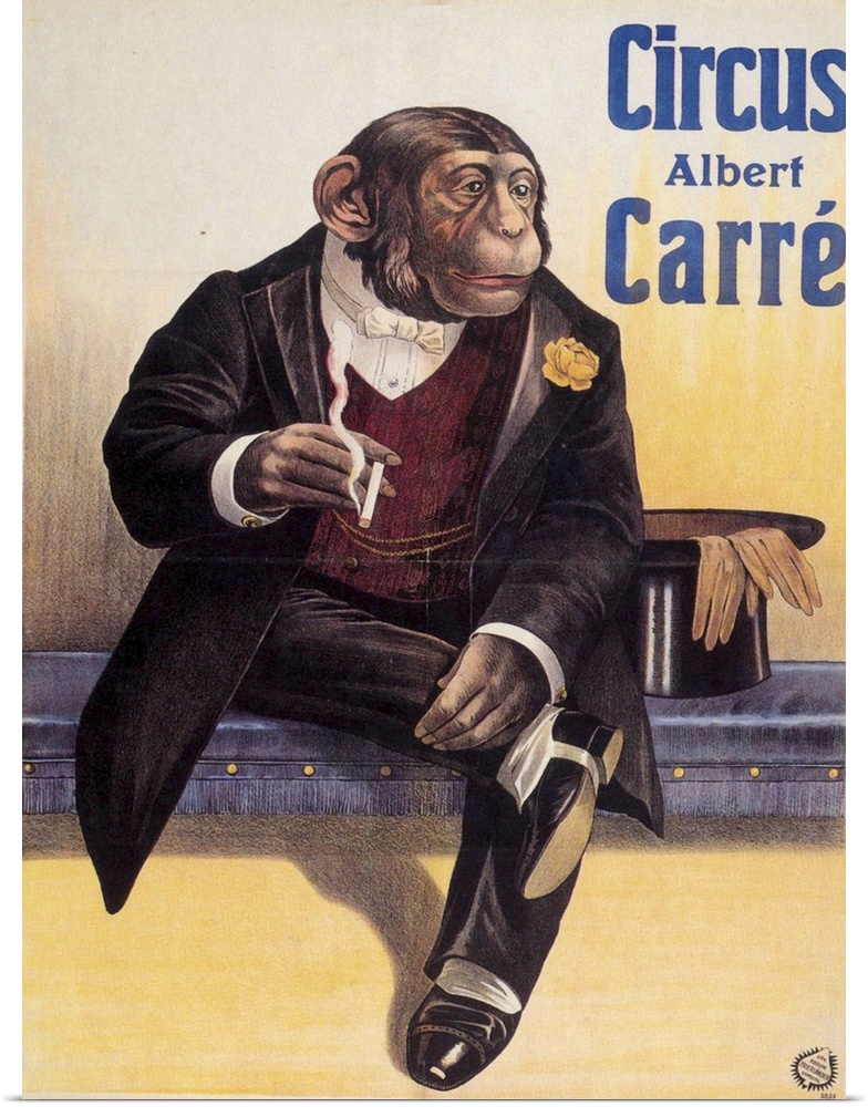 Vintage poster advertisement for Carre Circus.
