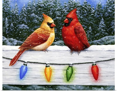 Christmas Cardinals Greeting Card