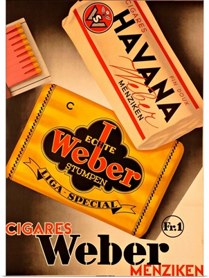 Cigares Weber - Vintage Cigar Advertisement