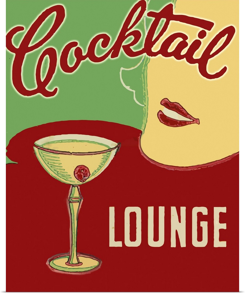 Vintage poster advertisement for Cocktails.