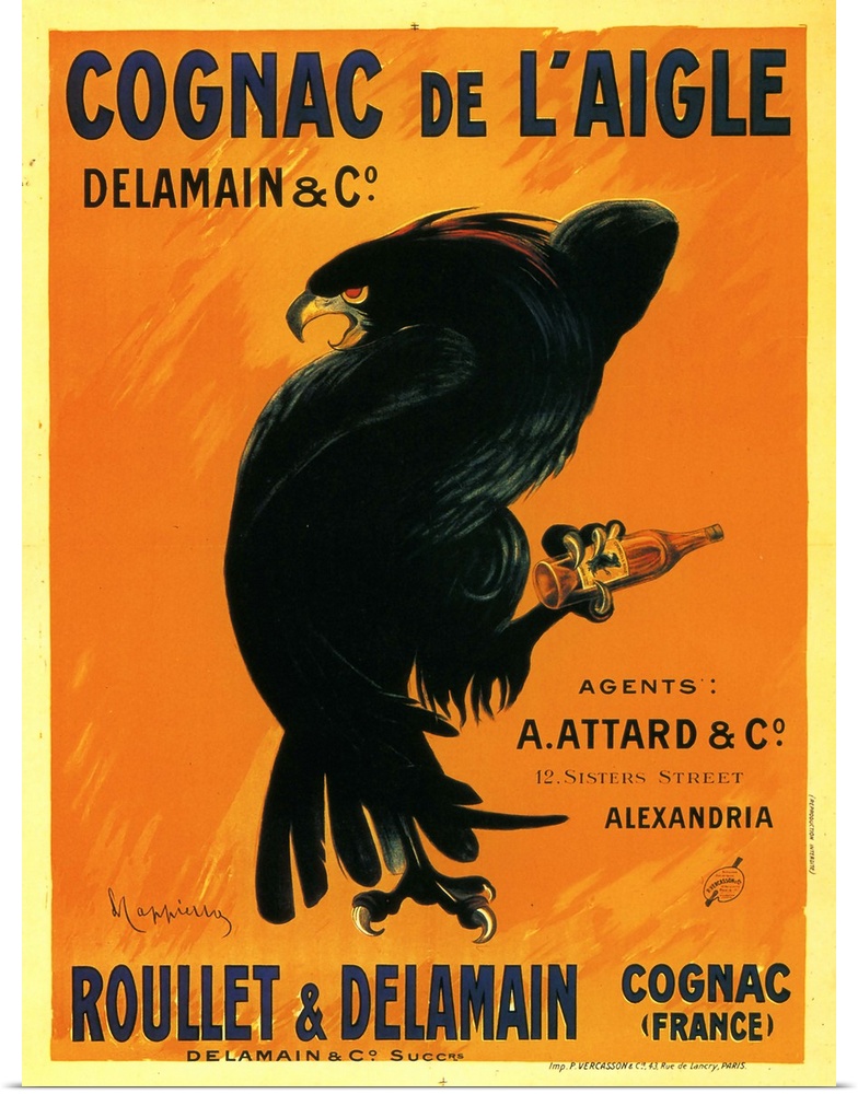 Cognac de l'Aigle - Vintage Liquor Advertisement