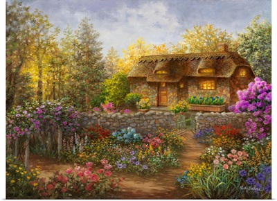Cottage Garden In Full Bloom