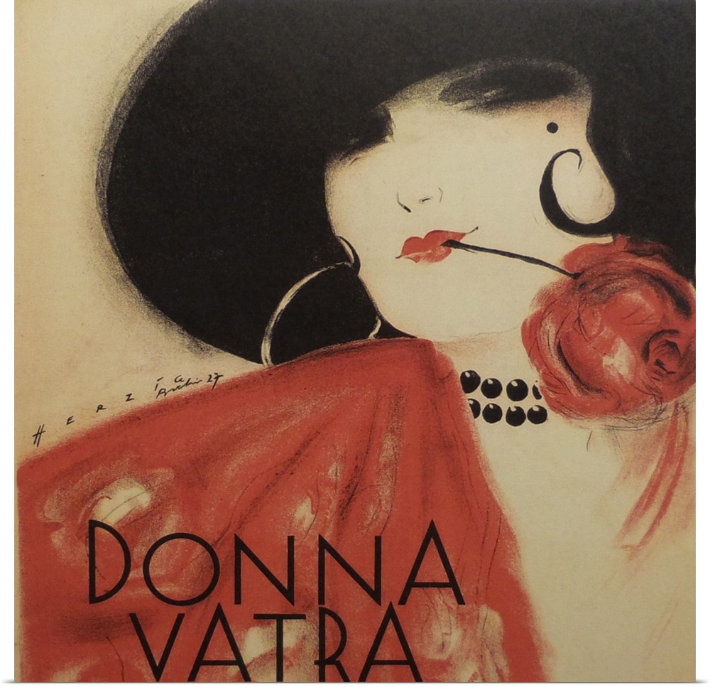 Vintage poster advertisement for Donna Vatra.