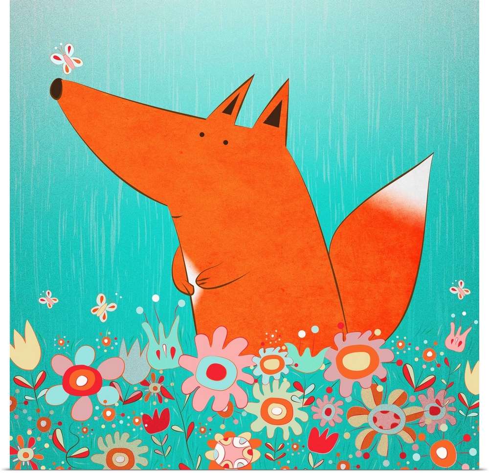 Fox in Flowers