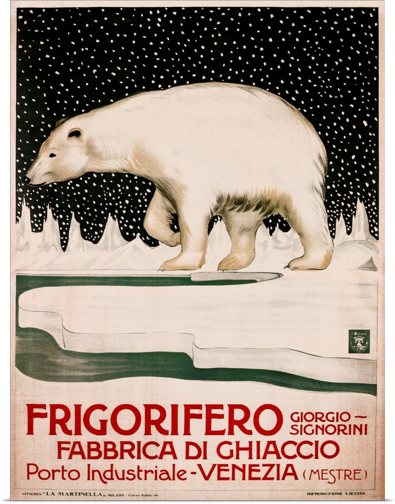 Vintage advertisement for Frigorifero ice.