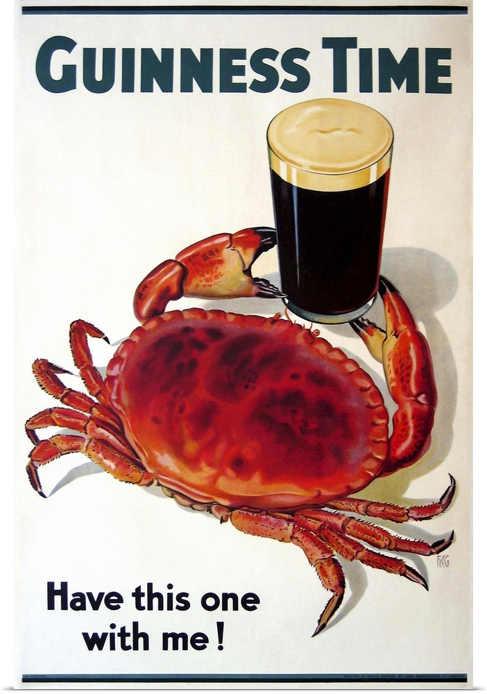 Vintage advertisement for Guinness beer.