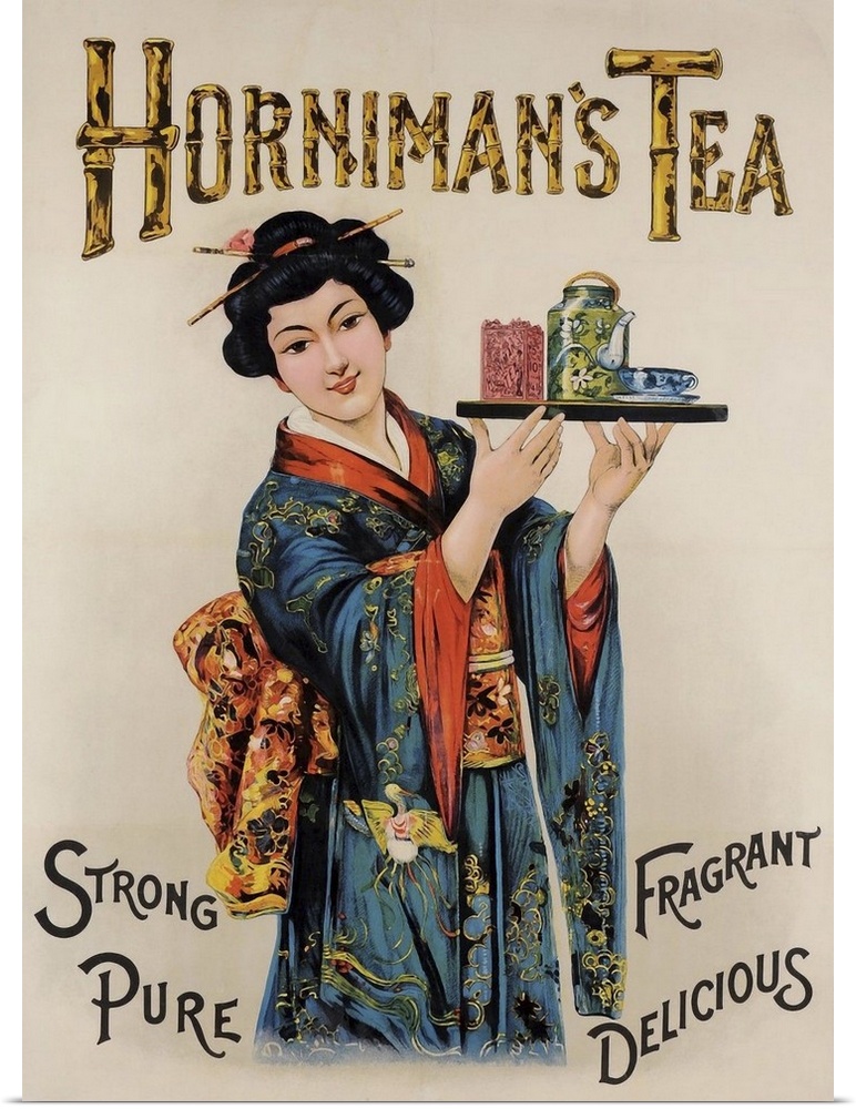 Vintage poster advertisement for Horniman's Tea.