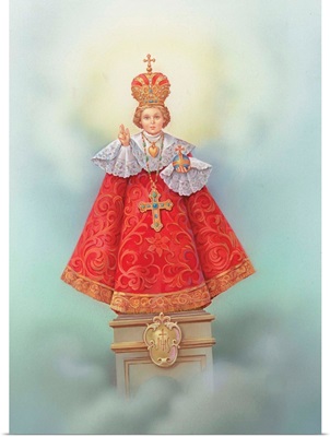 Infant Jesus dressed in papal robes