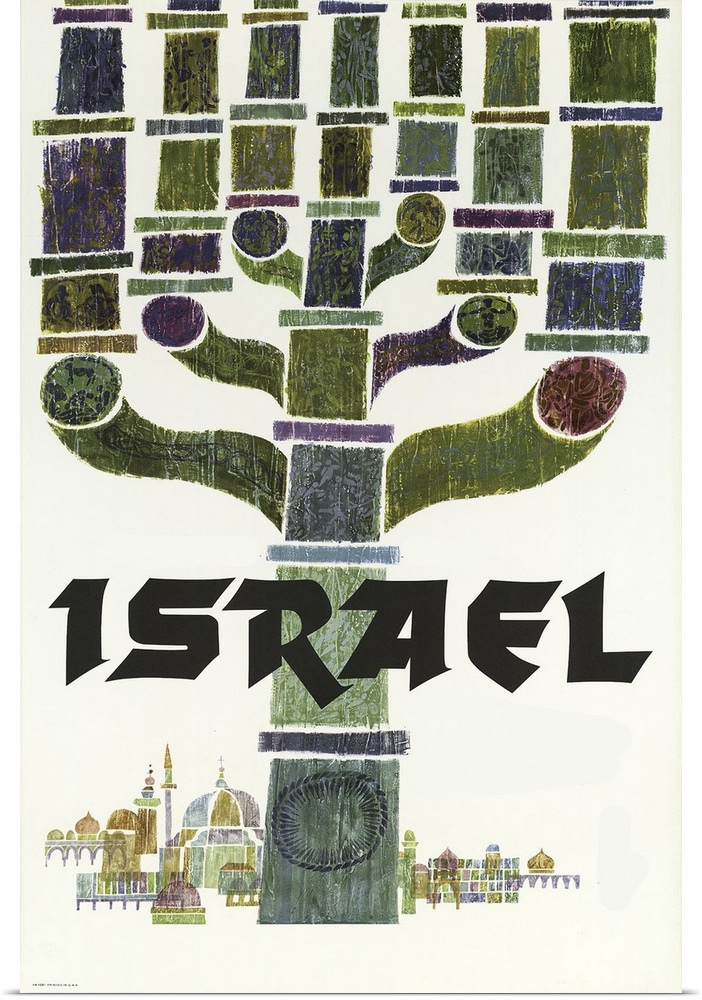 Vintage travel advertisement for Israel.