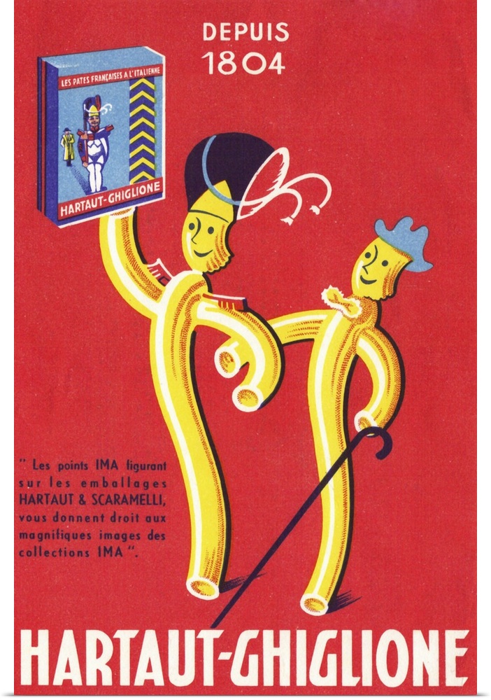 Vintage advertisement Hartaut-Ghiglione Pasta.