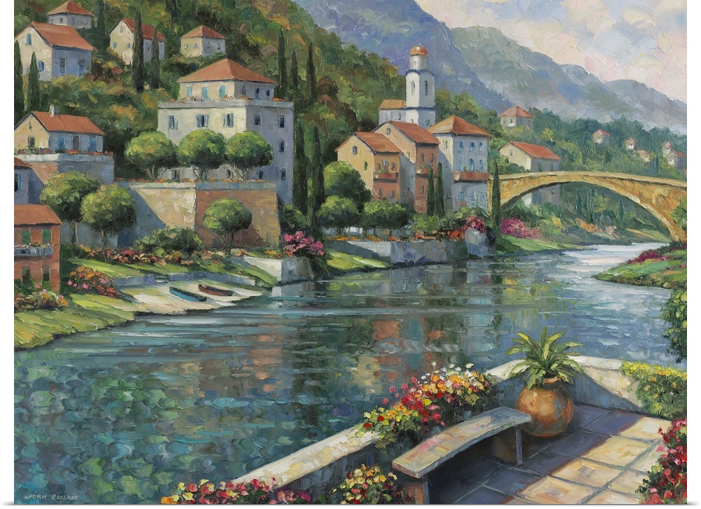 Italian town set on the river