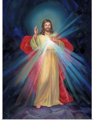 Jesus with light coming from his chest