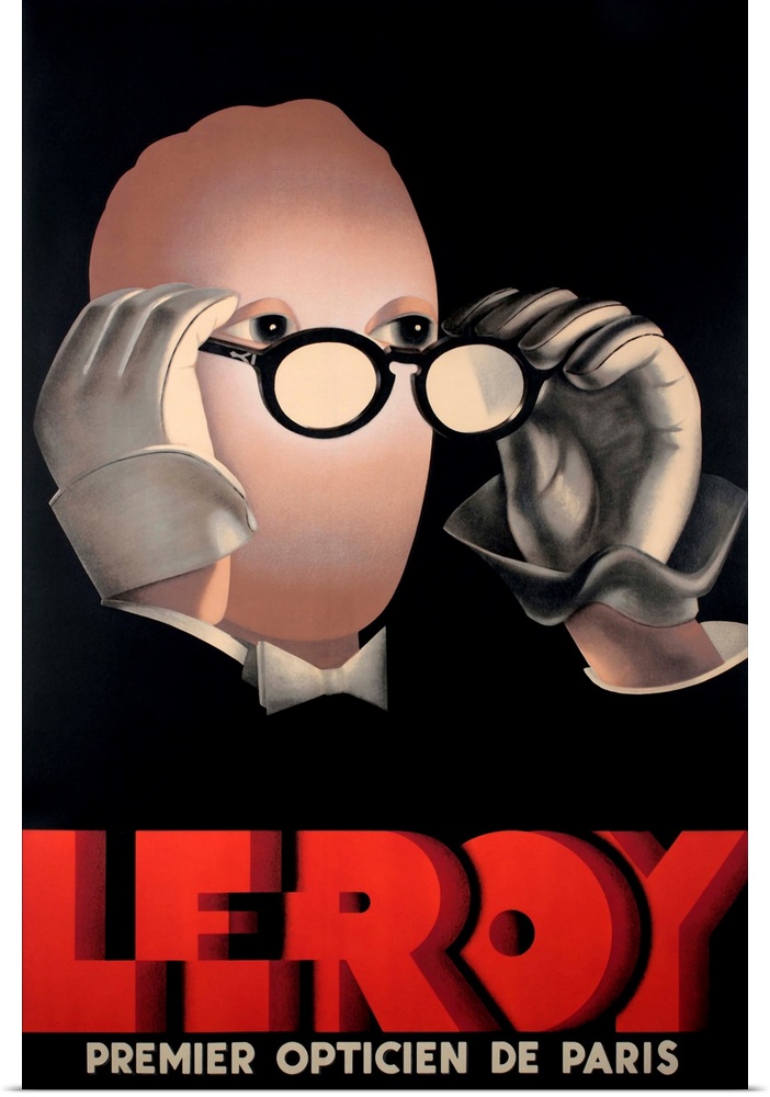 Vintage poster advertisement for Leroy Optical.
