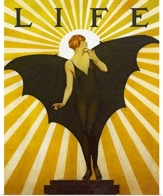 Life Magazine Cover Bat Girl Yellow