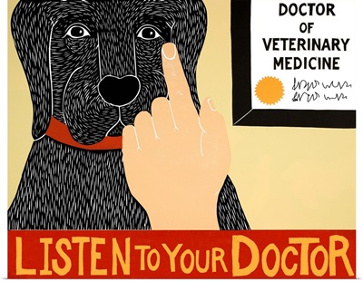 Listen To Your Doctor Black Banner