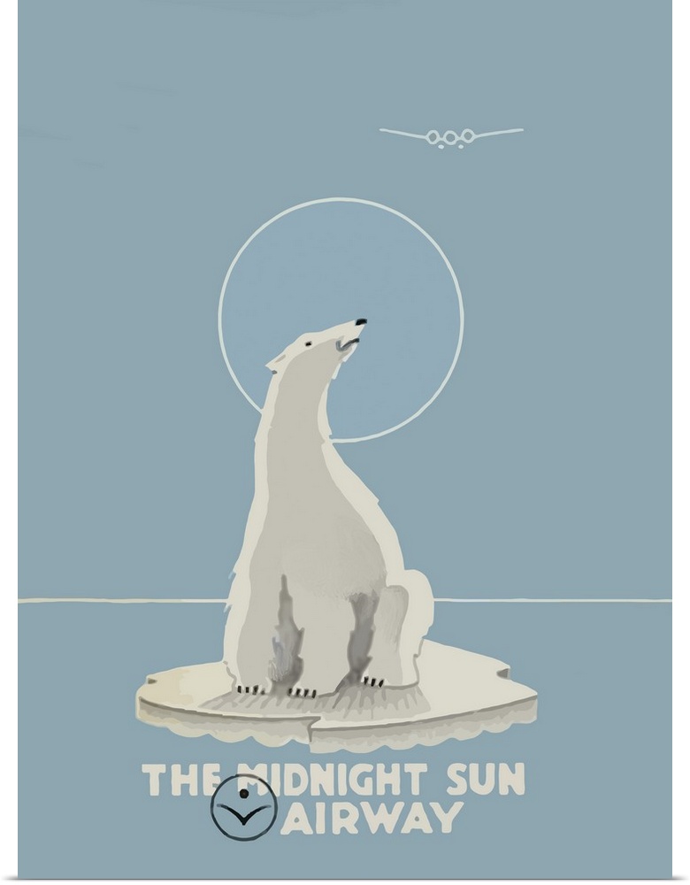 Vintage poster advertisement for Midnight Sun.