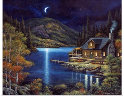 Moonlit Cabin