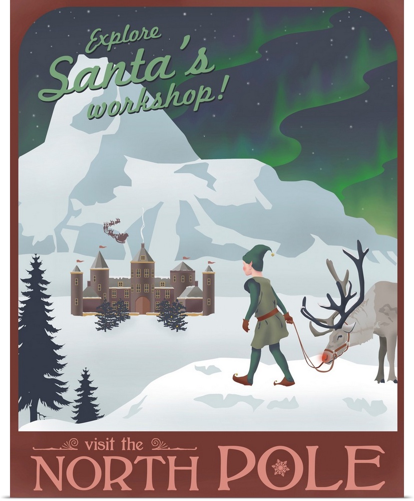 Retro minimalist travel poster.