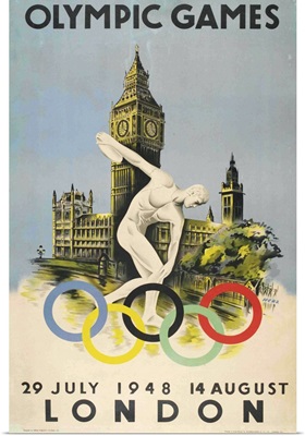 Official Poster for London Olympic Games 1948 Walter Herz