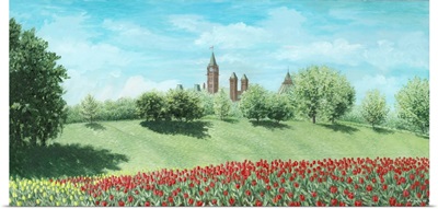 Parliament Building and Tulips - Ottawa