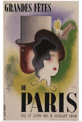 Parties of Paris - Vintage Entertainment Advertisement
