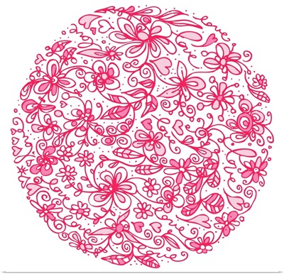 Pink Flower Circle