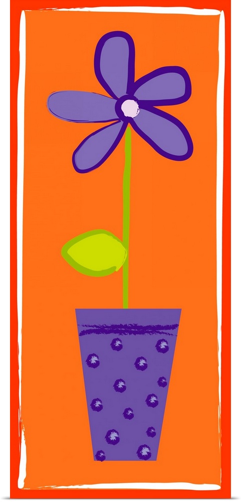 purple flower in a vase