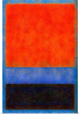 Rothko Style Red Black And Blue