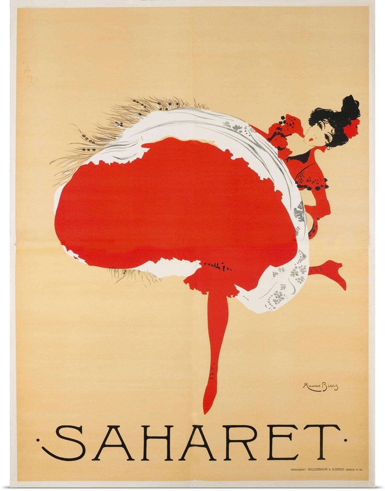 Saharet - Vintage Cabaret Advertisement