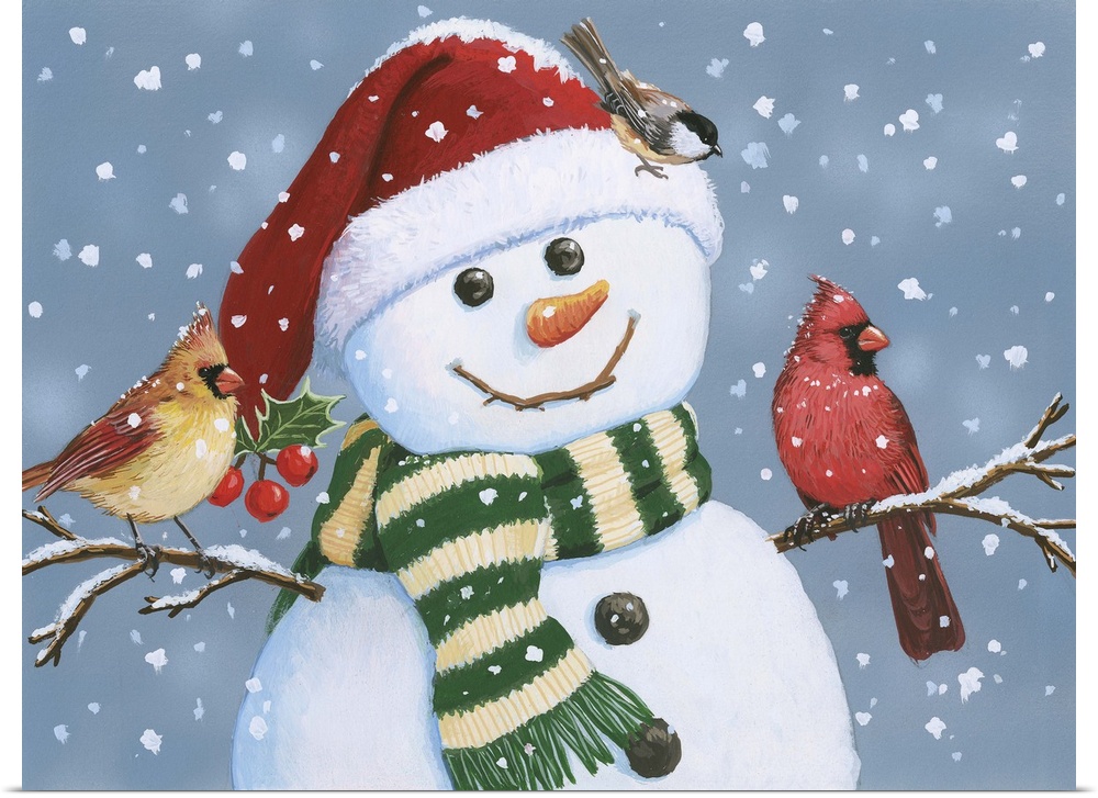 Poster Print Wall Art entitled Santa Snowman | eBay