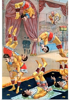 Seven Acrobats - Vintage Poster