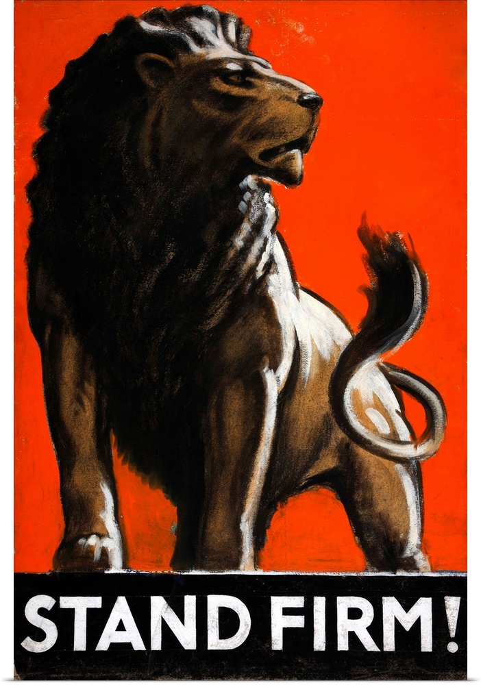 Vintage poster advertisement for Stand Firm.